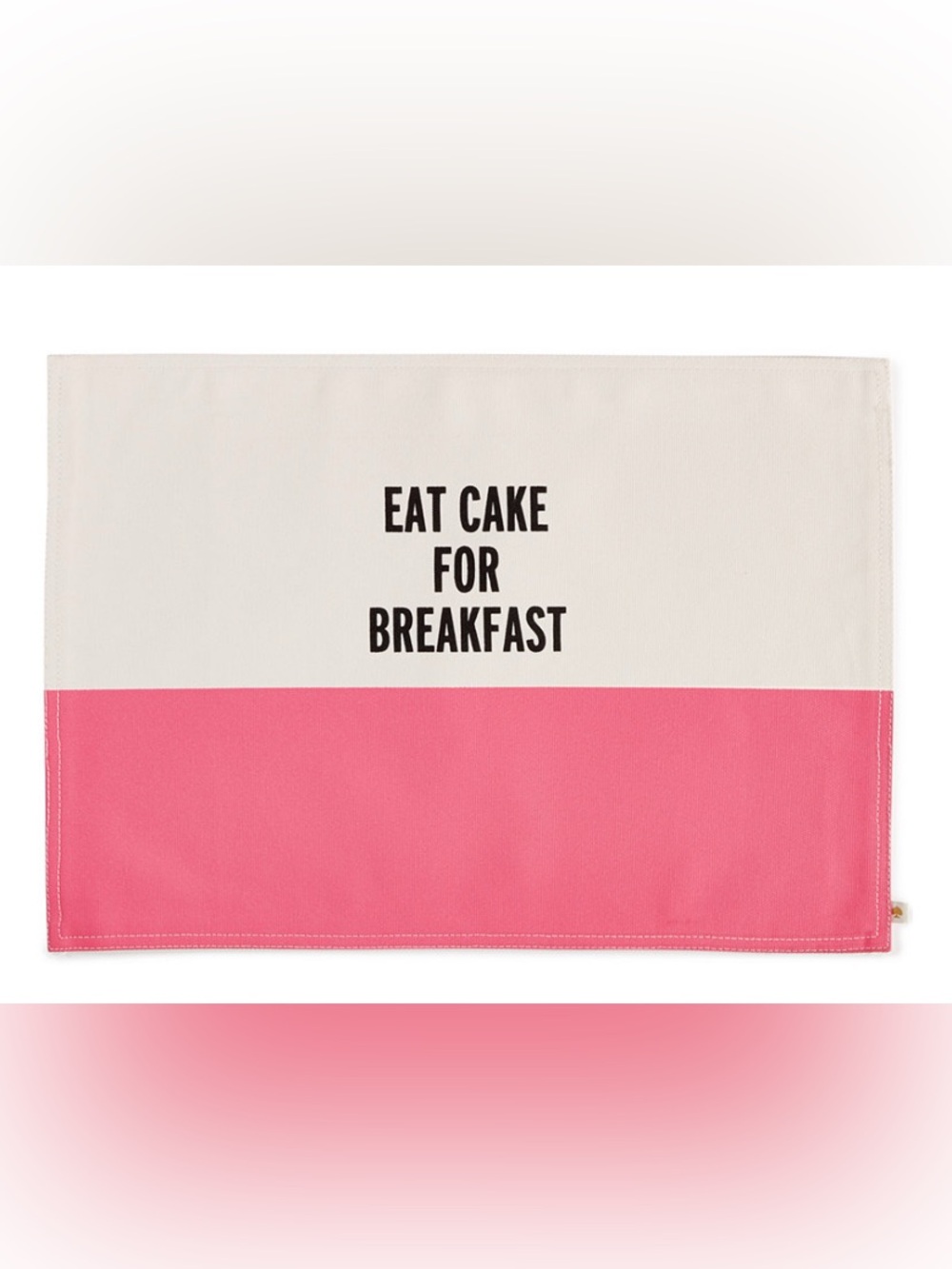 kate spade Two-Tone Pink and Cream 'Eat Cake For Breakfast' Placemat